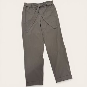 Banana Republic Olive Gray Tie-Waist Chino Pants